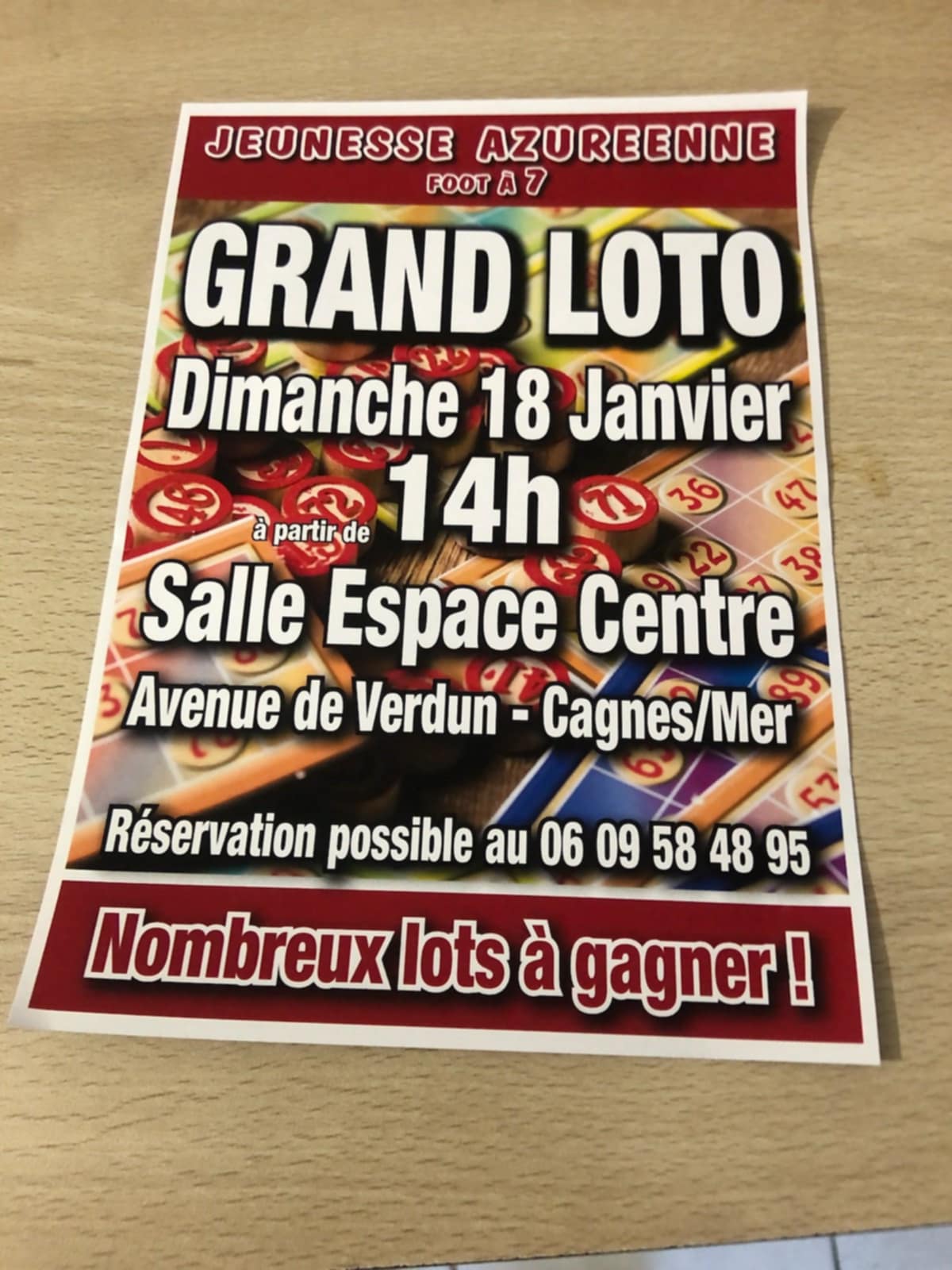 LOTO 18 JANVIER - CAGNES